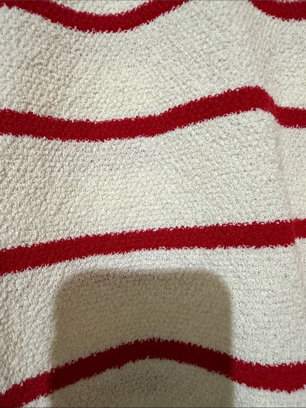 NWOT Cream & Red Striped Sleeveless Sweater - Picture 3 of 4